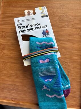 Smartwool Teal Patterned Kids' Wintersport Socks